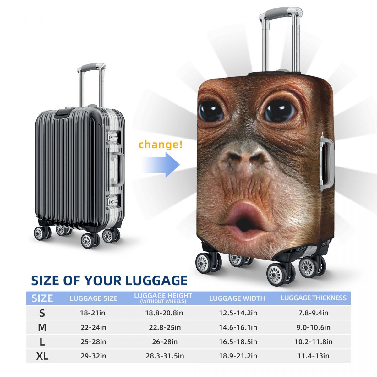 Чехол для чемодана с изображен – обзор и цена Luggage Cover Protector